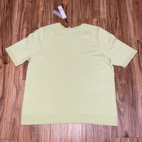 Chicos women’s large 12 sweater top Light Green Short Sleeve crew knit NWT - Picture 4 of 9